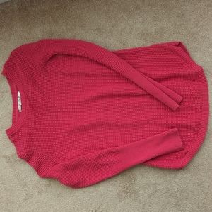 Max Studio button back pink long sweater